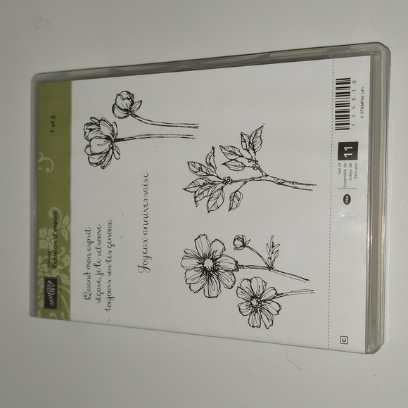 Stampin' Up! Other - Stampin Up - Stamp Set - 5 Pieces - Assembled - French Phrases & Flowers